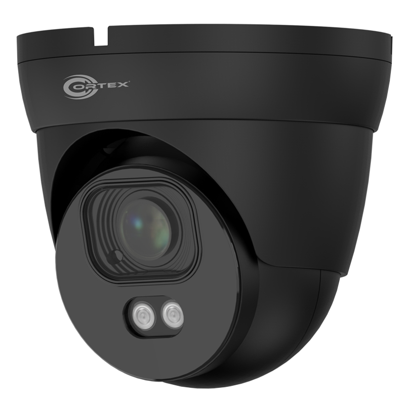 COR-IP8TRVAG Medallion 8MP (4K) Cortex ColorMAX 24/7 Color IP Network Turret Camera with 2.8-12mm Motorized Zoom Lens and Advanced AI Black