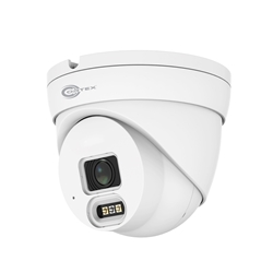 COR-IP4TRFE 4MP 2688 (H) × 1520(V) Cortex Medallion 4MP Essential Series Turret IP Network Camera with 2.8mm Wide Angle Lens and Dual Lighting and Built-In Microphone